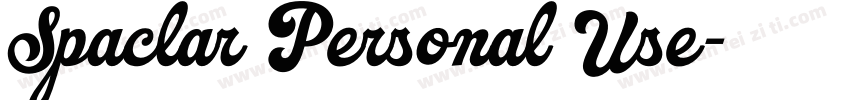 Spaclar Personal Use字体转换